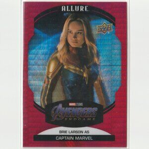 Upper Deck Allure Marvel Red Prism Rainbow BRIE LARSEN as CAPTAIN MARVEL #99